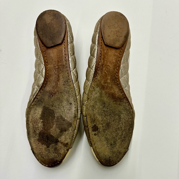 Tory Burch Kaitlin Metallic Gold Flats - Picture 6 of 7